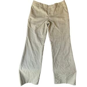 Banana Republic Women Dress Pants size 10 Gray w Liner Mid Rise Wide Leg Flared